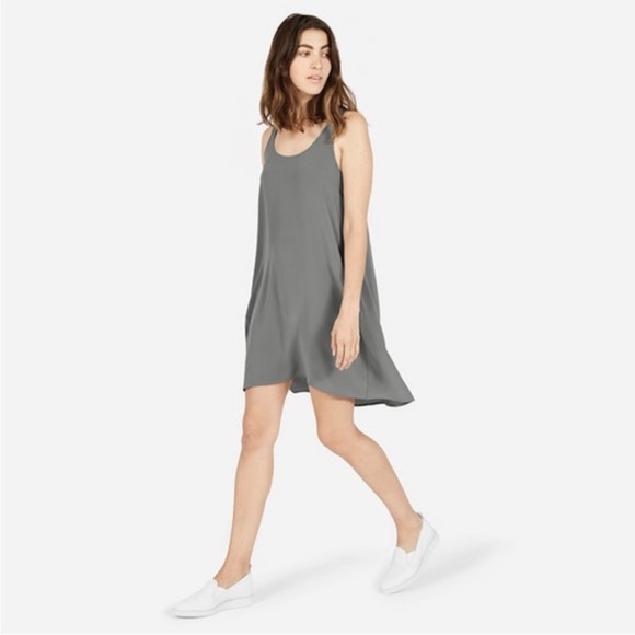 🌻Everlane Gray Silk Tank Dress | Women's Size Small - Picture 3 of 8